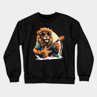 funny lion Crewneck Sweatshirt